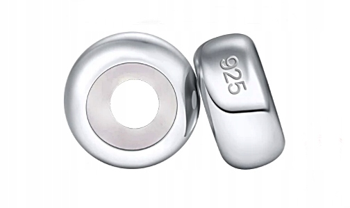 Charms PRZEKŁADKA STOPER SREBRO 2szt S925