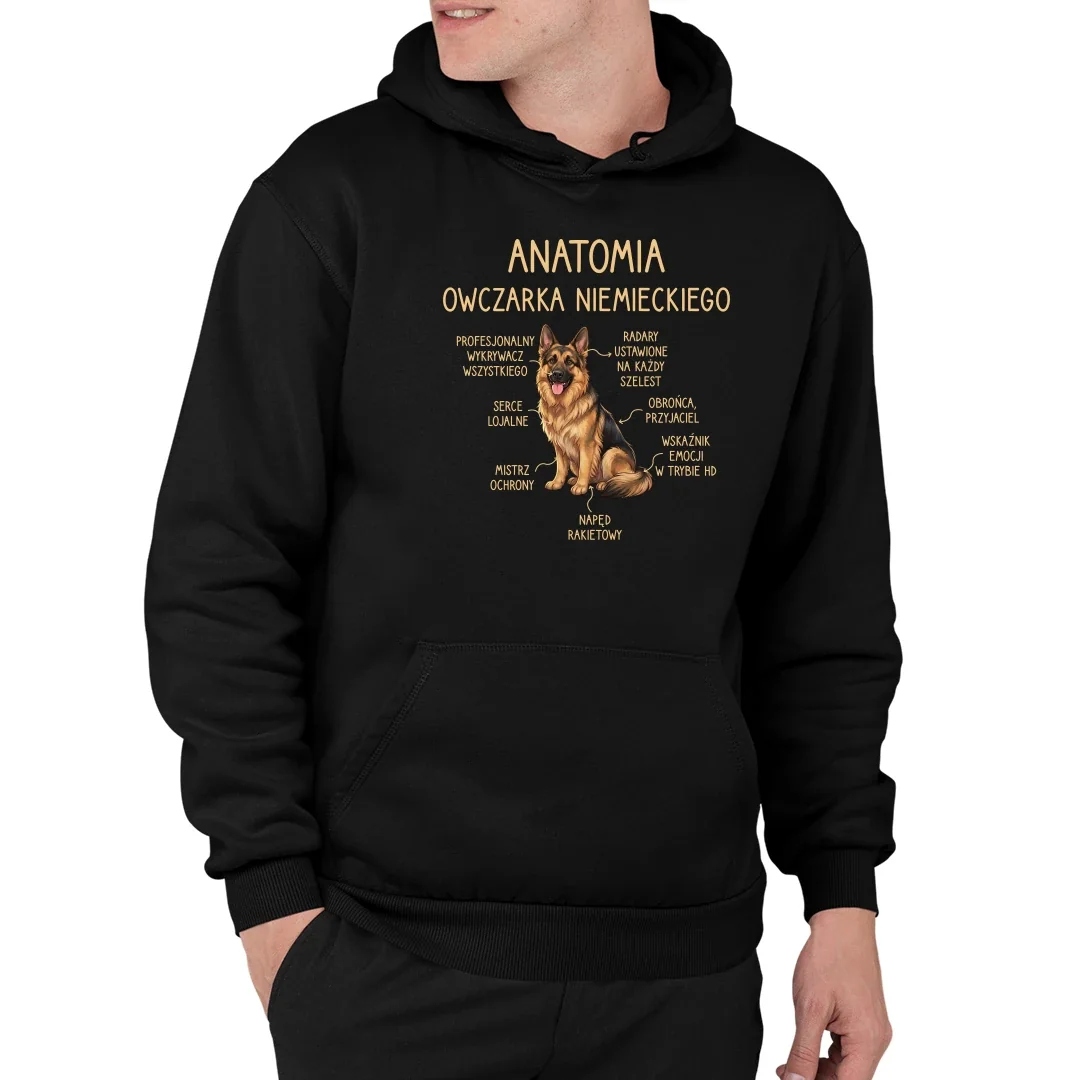 Anatomie německého ovčáka Pánská Mikina Dárek Pro Majitele Psa L