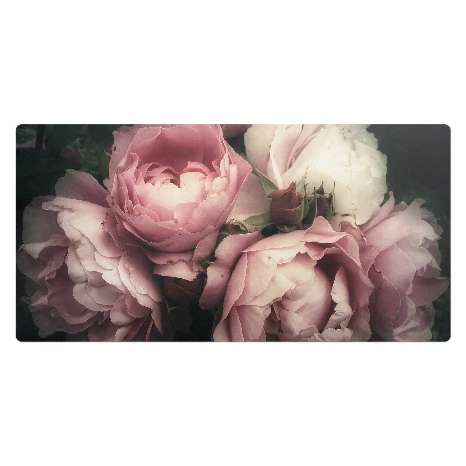 Ochranná podložka na psací stůl s motivem Květinová kompozice s růžemi 100x50 cm
