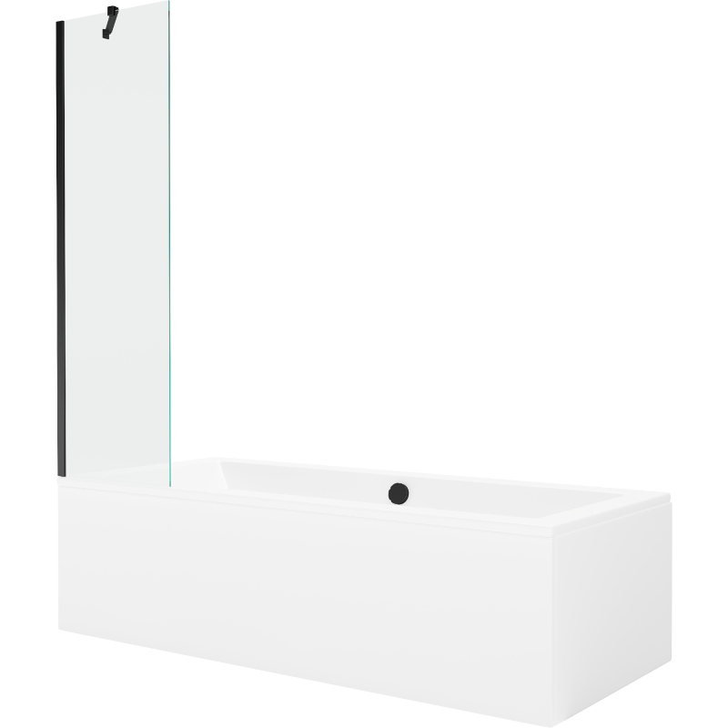 Mexen Cube obdélníková vana 180 x 80 cm s zástěna