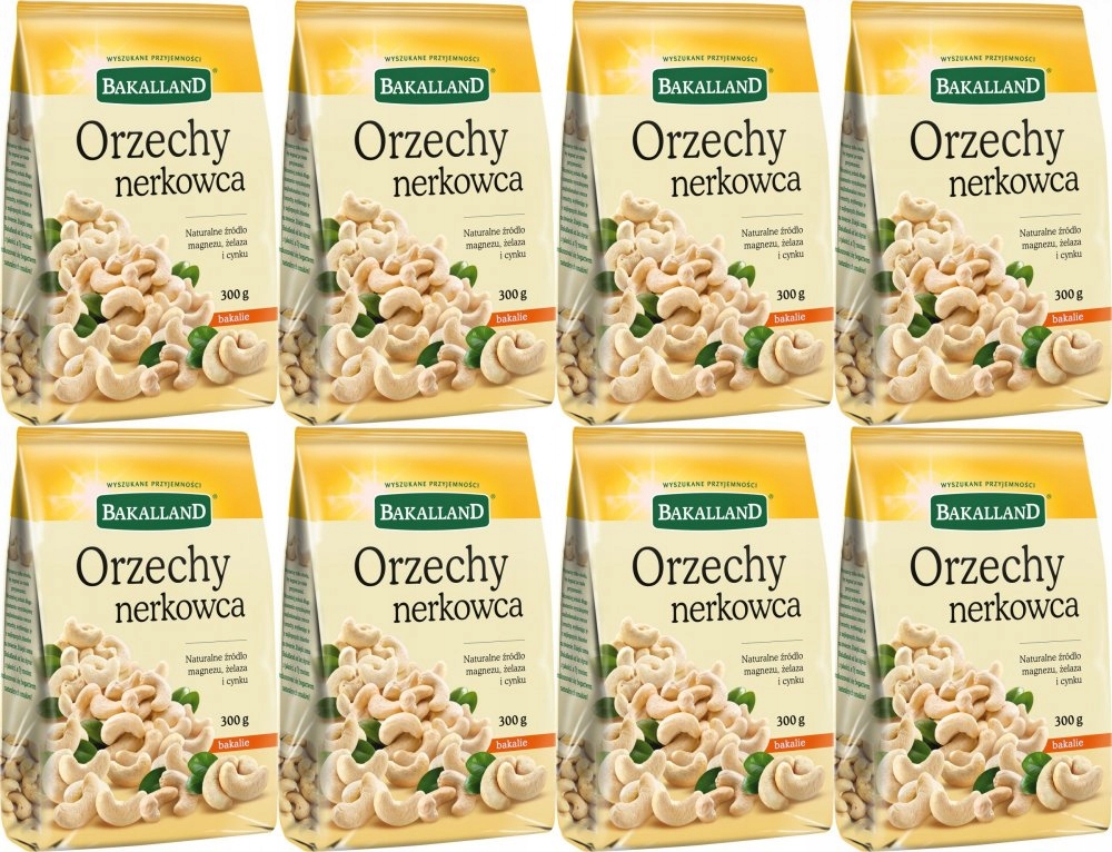 Orzechy nerkowca Bakalland całe orzechy 300g x8