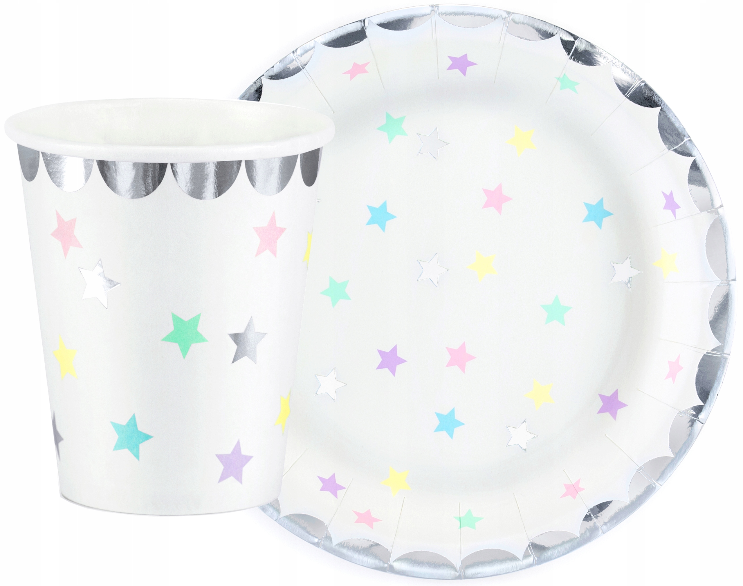 ZESTAW TALERZYKI KUBECZKI JEDNORAZOWE JEDNOROŻEC