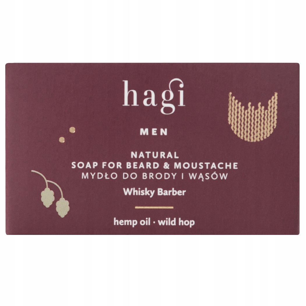 Hagi Naturalne mydło do brody i wąsów Whisky Barber, 100g