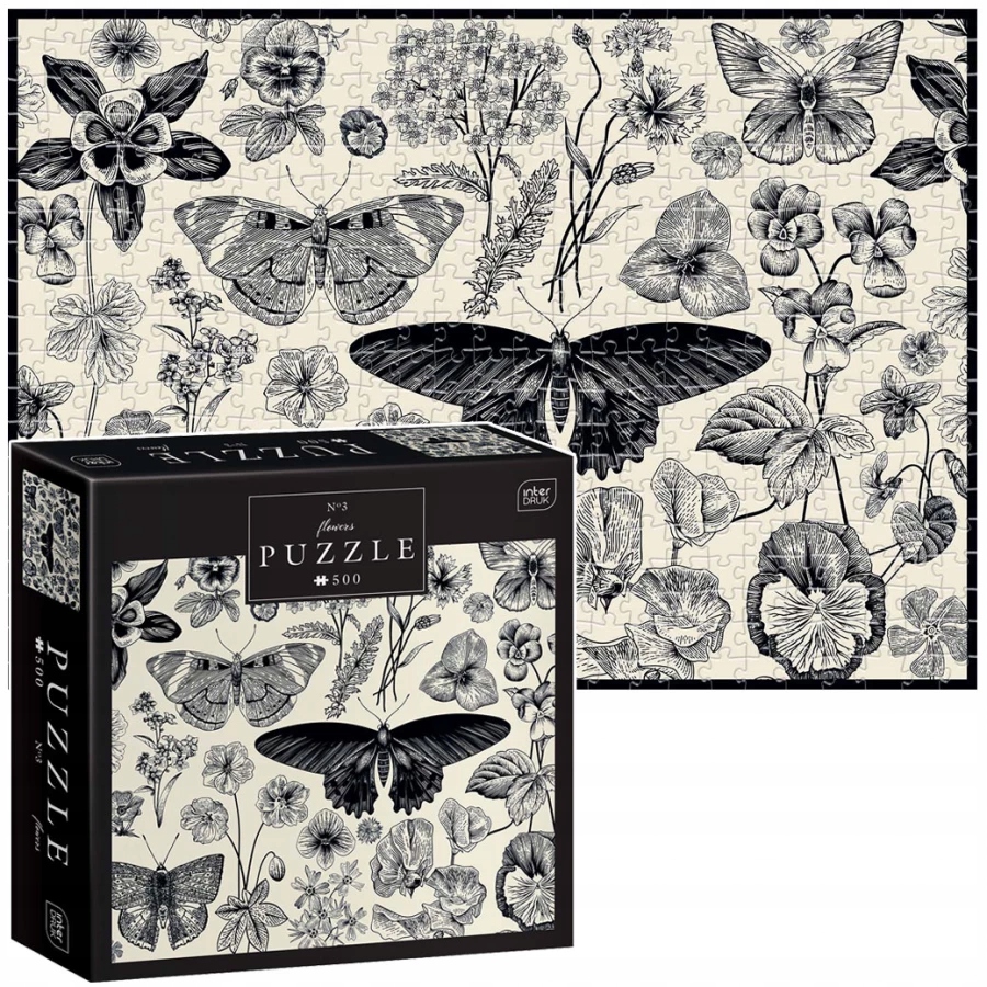 

Interdruk Puzzle 500 el Motyle Czarne Premium