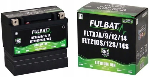 lítiová batéria LiFePO4 YTX7A-BS, YTZ14S-BS Fulbat 12V, 5Ah, 300A, hmo