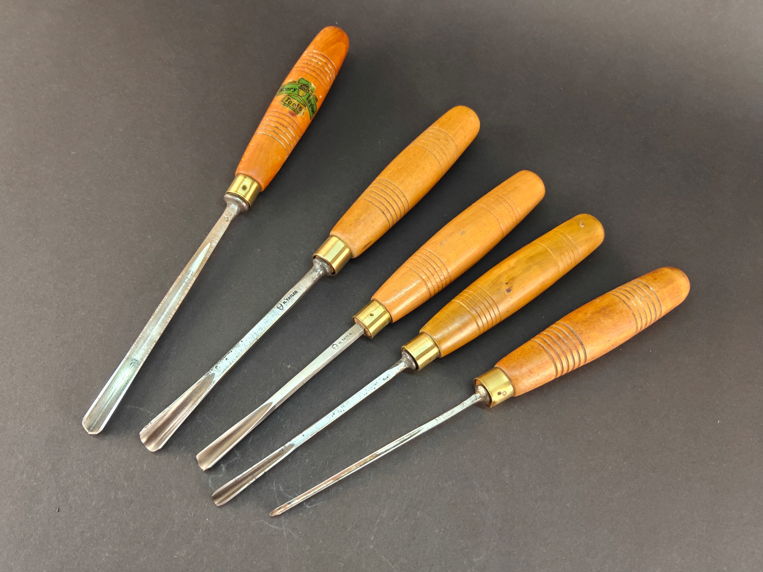 STARE ANGIELSKIE PROFESJONALNE DŁUTA RZEŹBIARSKIE HENRY TAYLOR