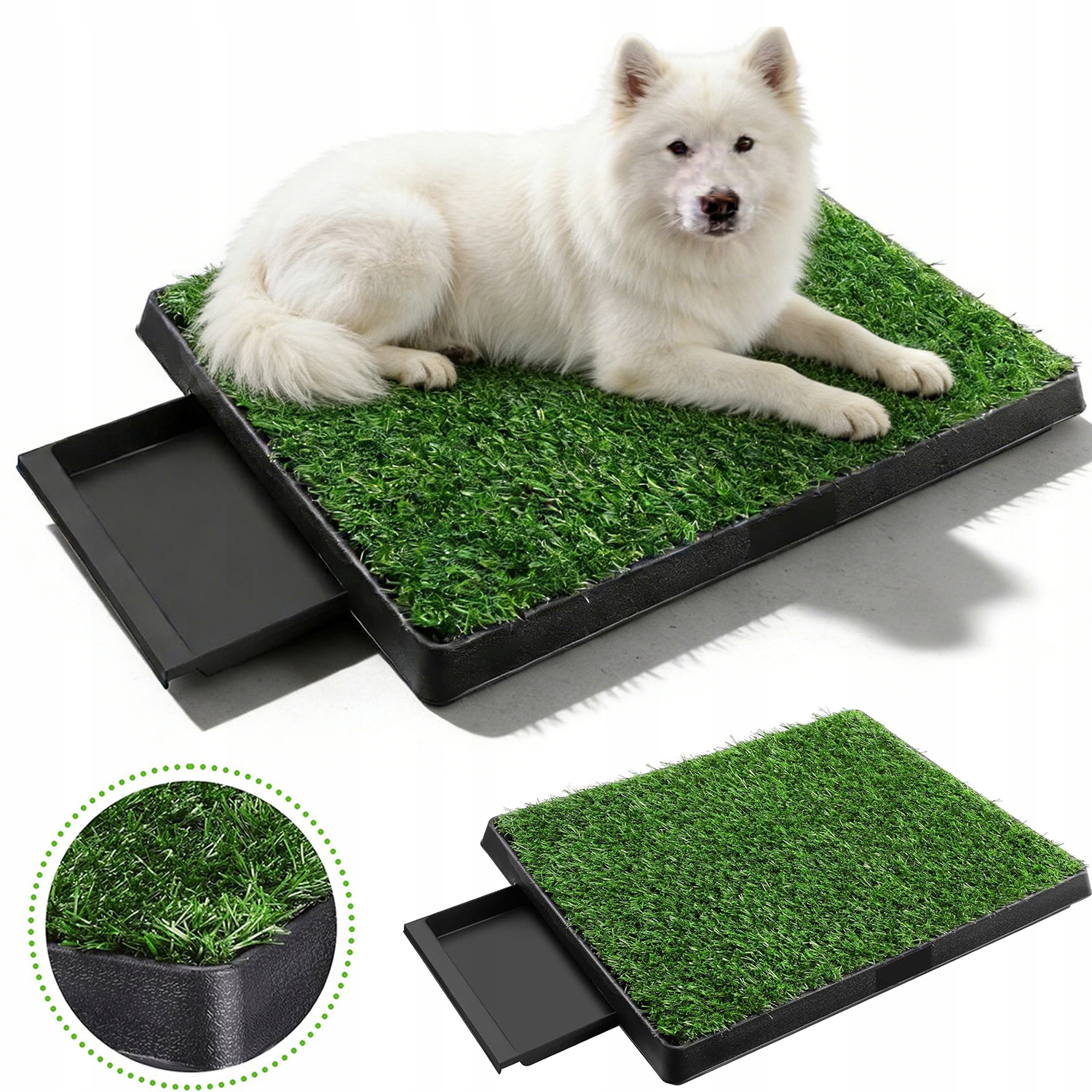 Kuweta Dla Psa Ze Sztuczną Trawą Wyjmowana Szufladka Do Zbierania