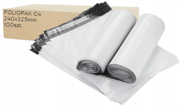 

Foliopaki foliopak kurierskie, C4 240x325 100sz