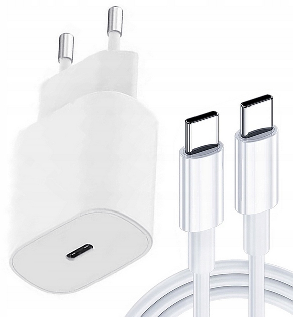 SZYBKA ŁADOWARKA iPhone + PRZEWÓD USB-C 20W