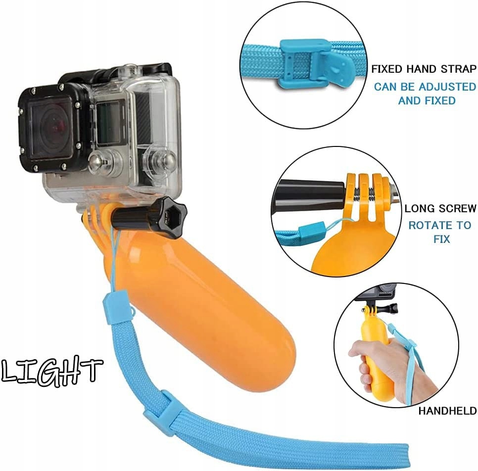 TEKCAM Zestaw Akcesoriów Do Kamer Sportowych Gopro AKASO DJI SJCAM — miniatura 7