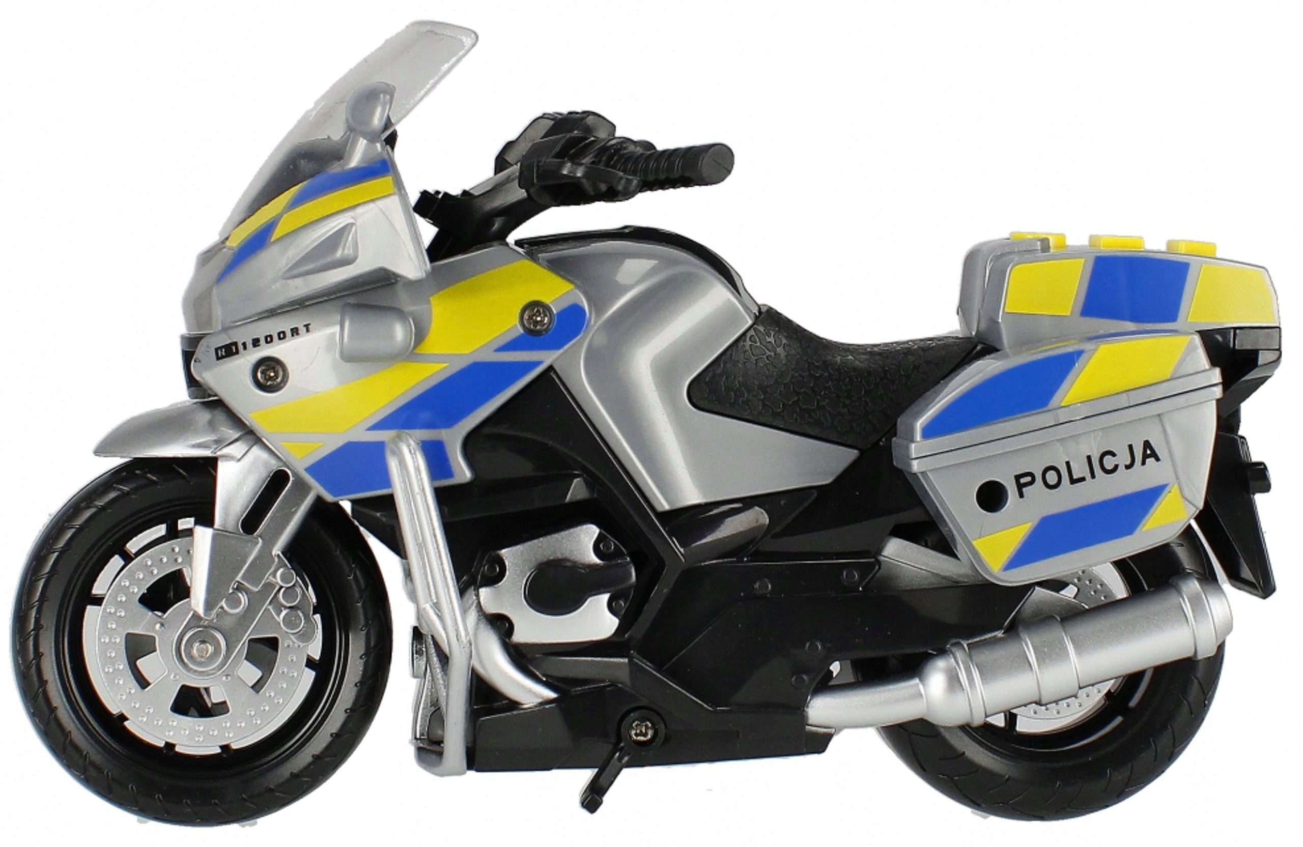 MÓWI PO POLSKU MOTOCYKL POLICJA MOTOR ŚCIGACZ ŚWIATŁO i DŹWIĘK Z NAPĘDEM Kod producenta 520415