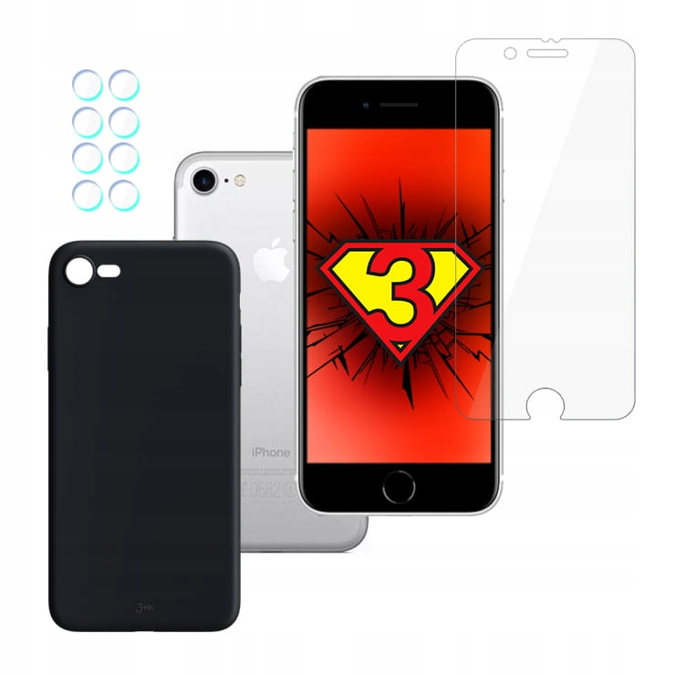 

Szkło Etui Case Lens 3mk na iPhone SE2020/2022