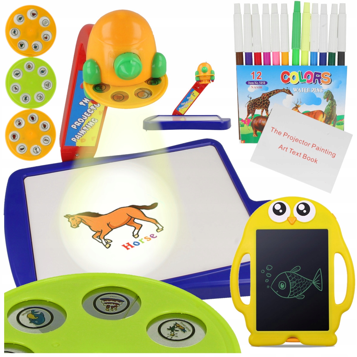 2W1 zestaw PROJEKTOR RZUTNIK DO NAUKI RYSOWANIA + TABLET GRAFICZNY ZNIKOPIS