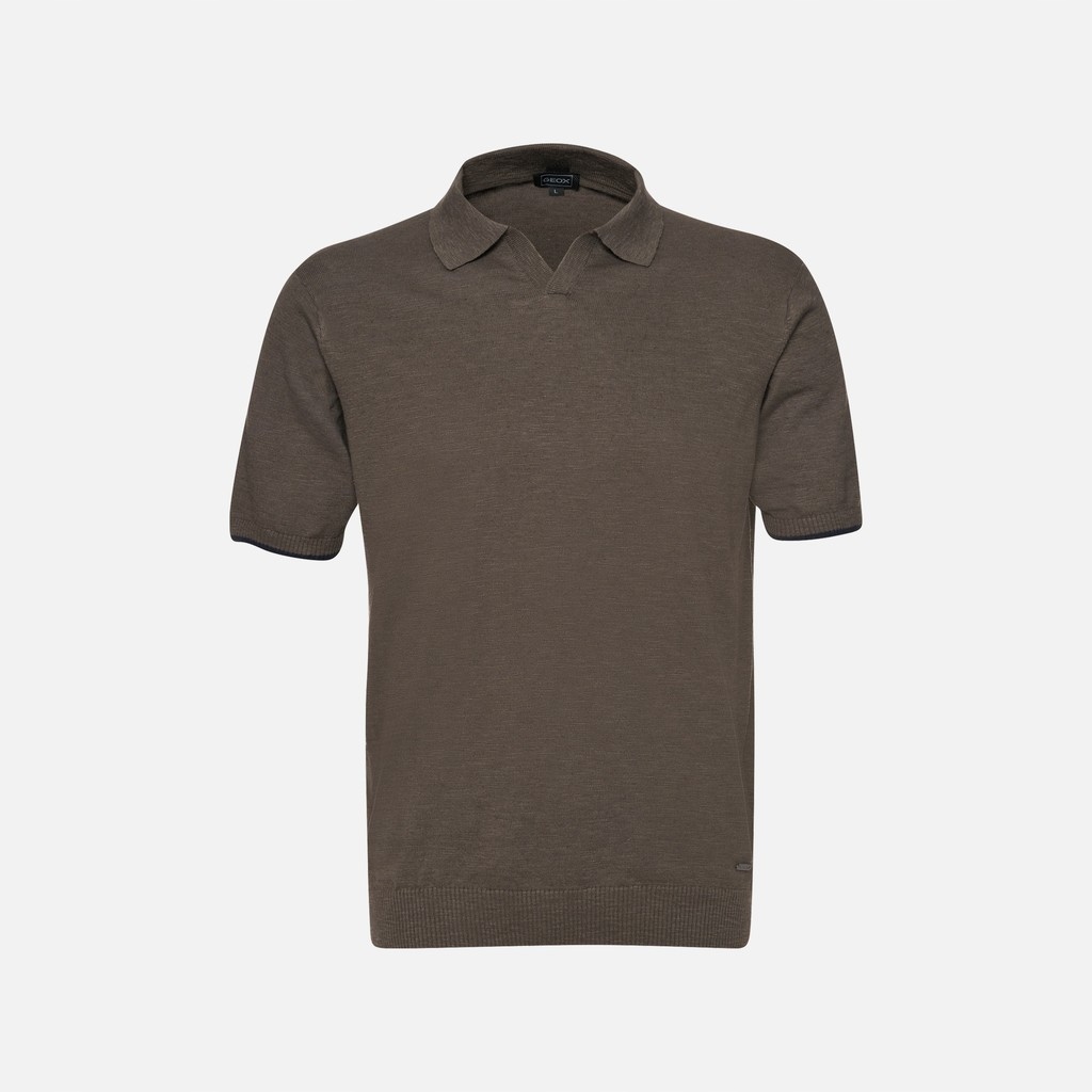 Geox Khaki pánské polotričko Geox Knit