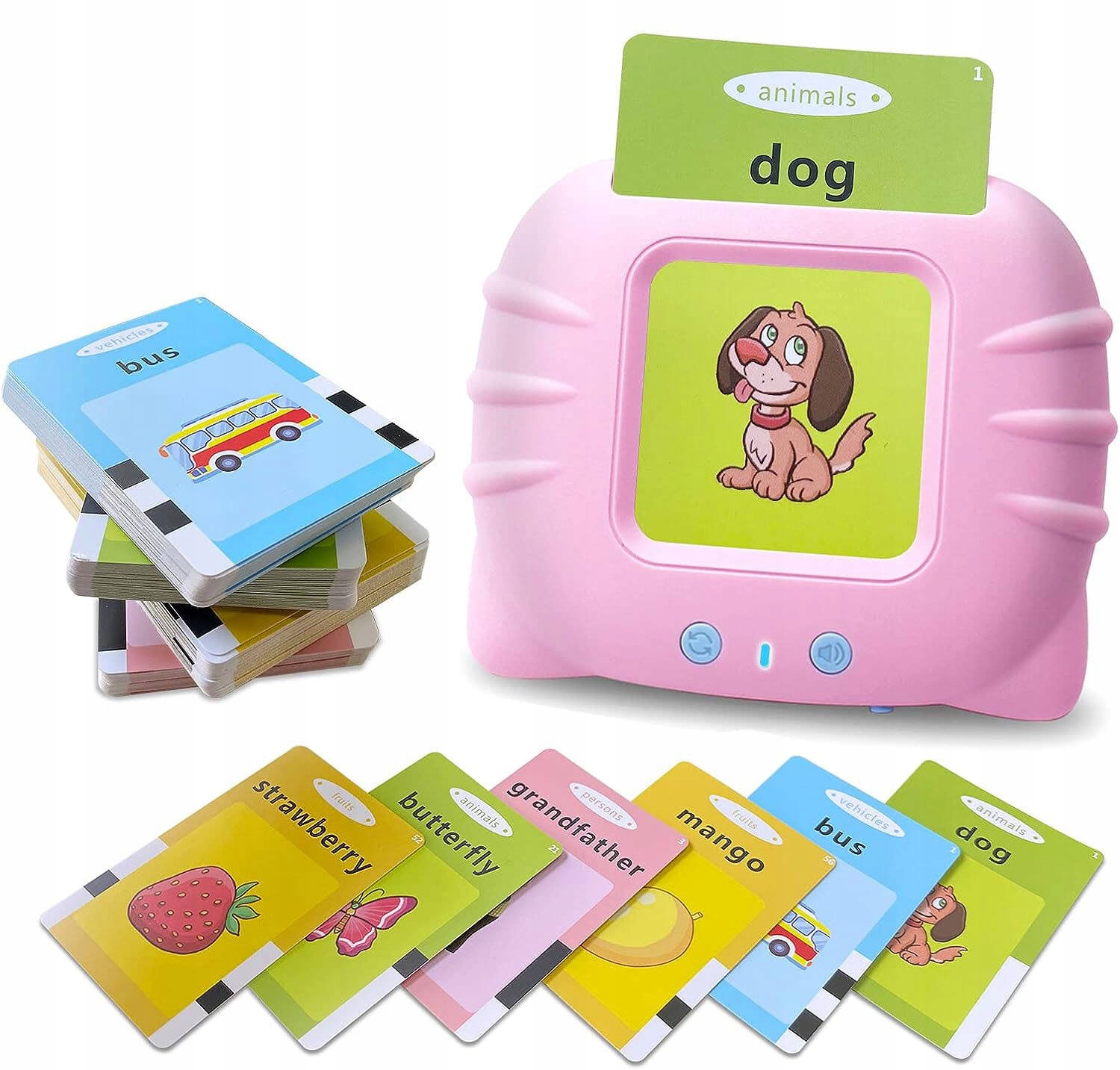 CZYTNIK DO NAUKI ANGIELSKIEGO DLA DZIECI 102 KARTY 224 SŁÓWKA ANGIELSKI EDU Kolor dominujący wielokolorowy