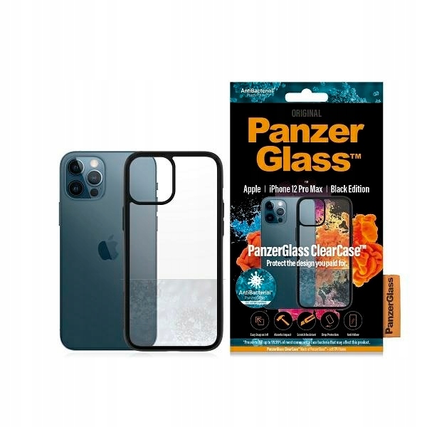 PanzerGlass ClearCase iPhone 12 Pro Max 6,7" Antibakteriální černá/černá