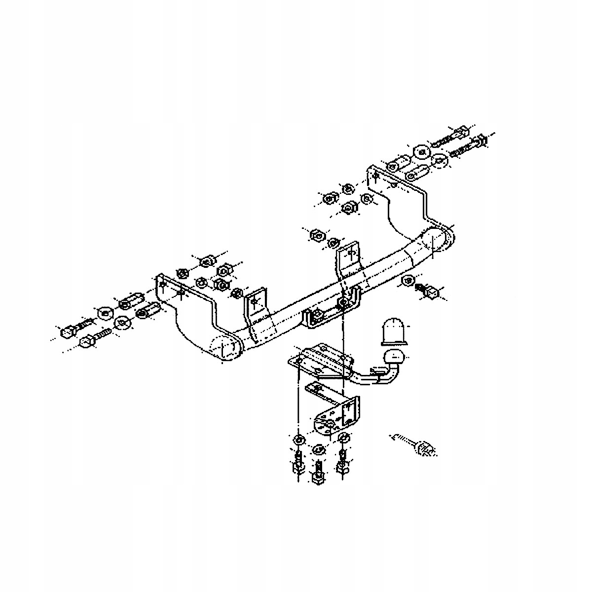 Hak Holowniczy nowy Wiązka do Peugeot 106 2 II Htb 3/5D 96-04 7 PIN Producent Steinhof