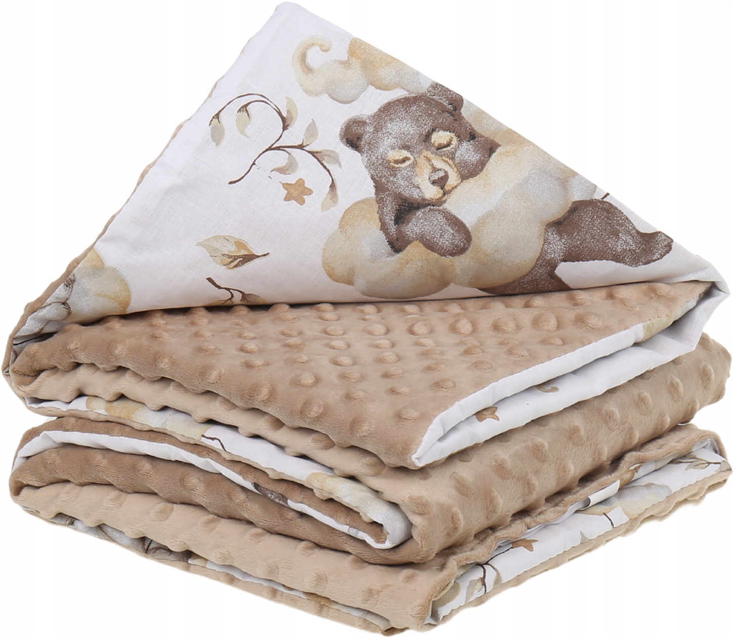 BABYMAM ОДЕЯЛО ДВУСТОРОННИЙ MINKY ХЛОПОК 75x100CM