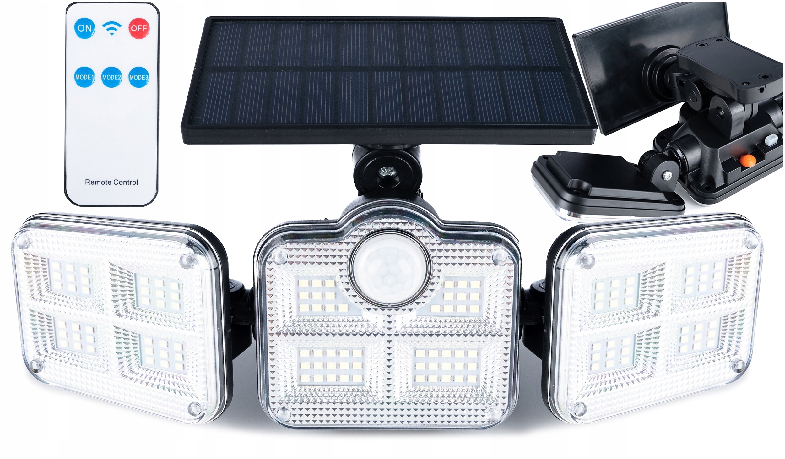 LAMPA SOLARNA LED CZUJNIK RUCHU ZMIERZCHU MODUŁOWA+ PILOT 122 LED ZEWNĘTRZN EAN (GTIN) 5904100209866