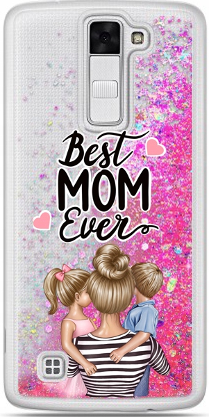

Etui płynny brokat Mama Dzieci Syn Córka do Lg K8
