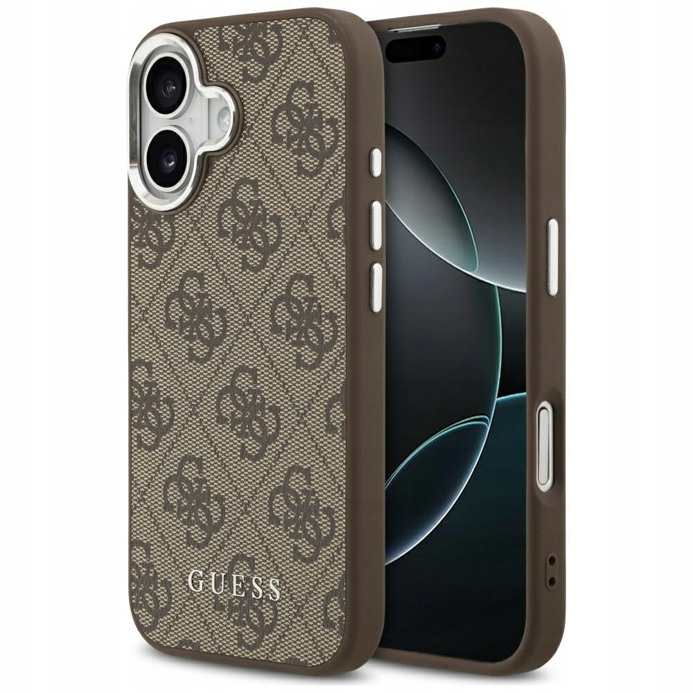 Pouzdro Guess 4G Classic Logo MagSafe pro iPhone 17, hnědé