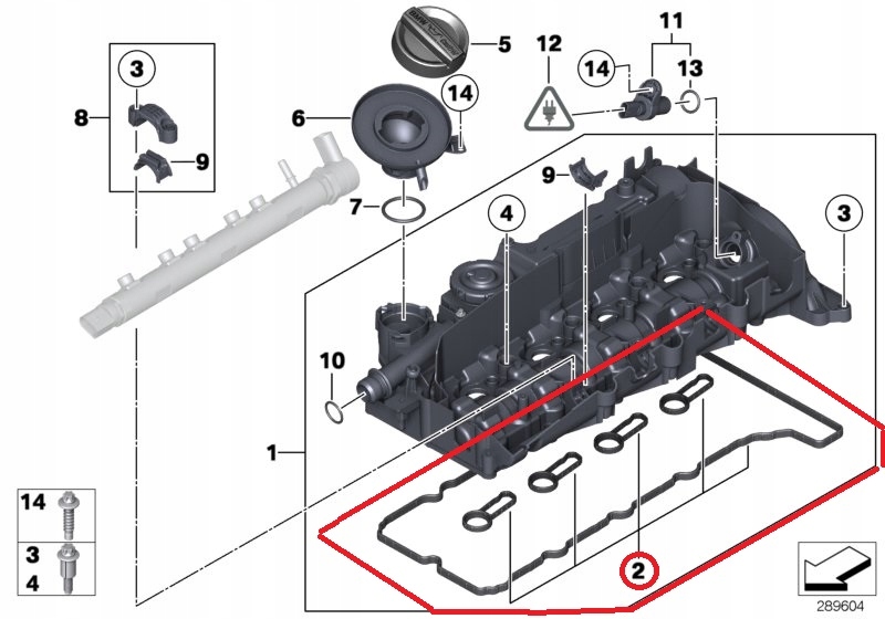 OE BMW F10 F11 2 0d N47 USZCZELKA POKRYWY ZAWOROW Engine Type Diesel