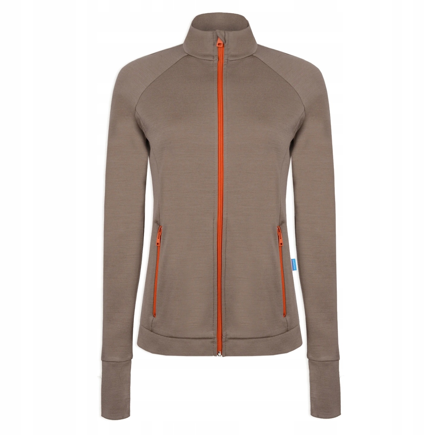 Bluza damska z wełny merino 100% sportowa z stójką mocha M