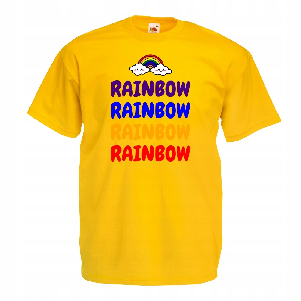 

Koszulka rainbow tęcza chmurki M żółta