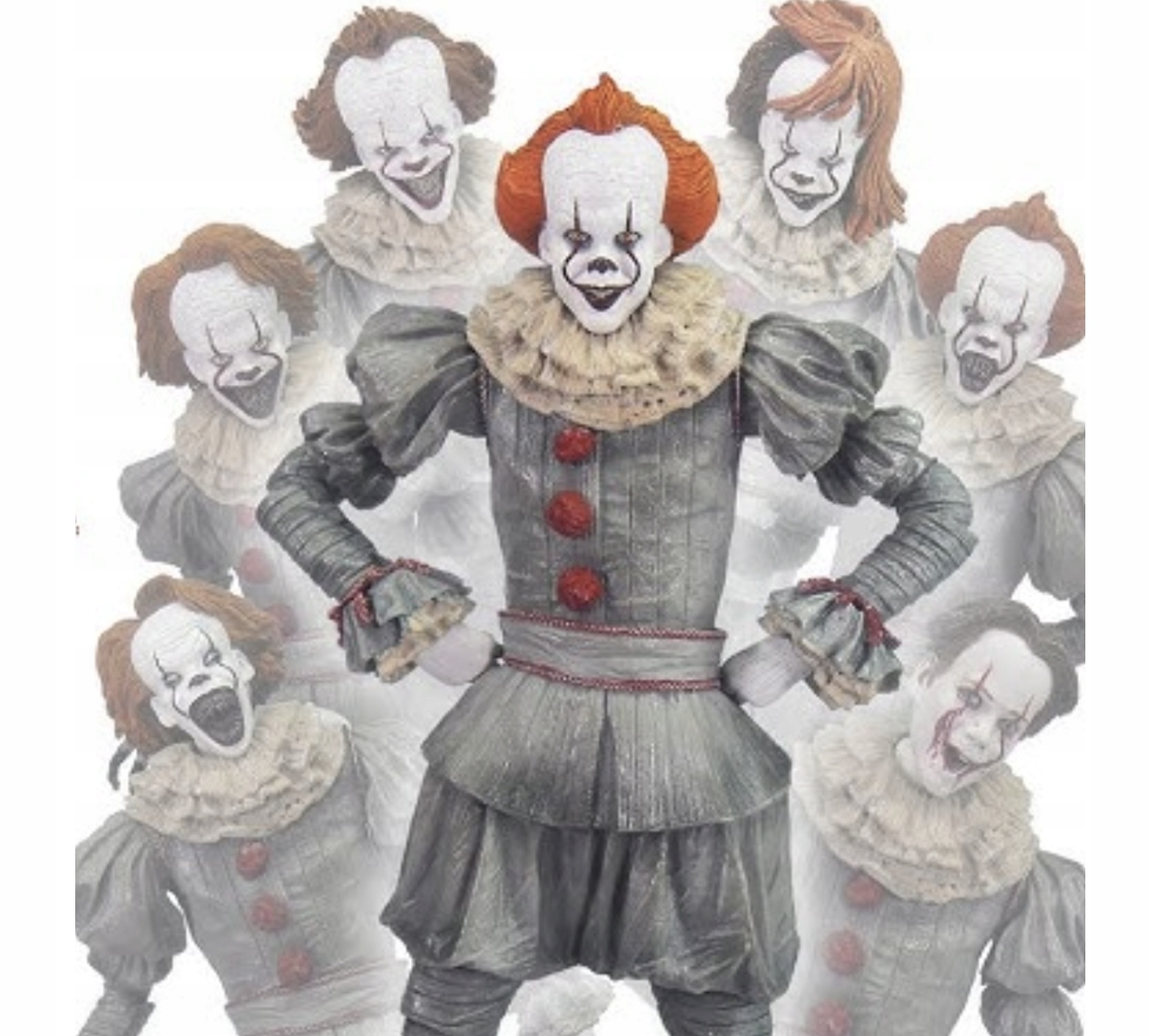 figurka It To Klaun Pennywise The Many Faces of Pennywise 18 cm doplňky