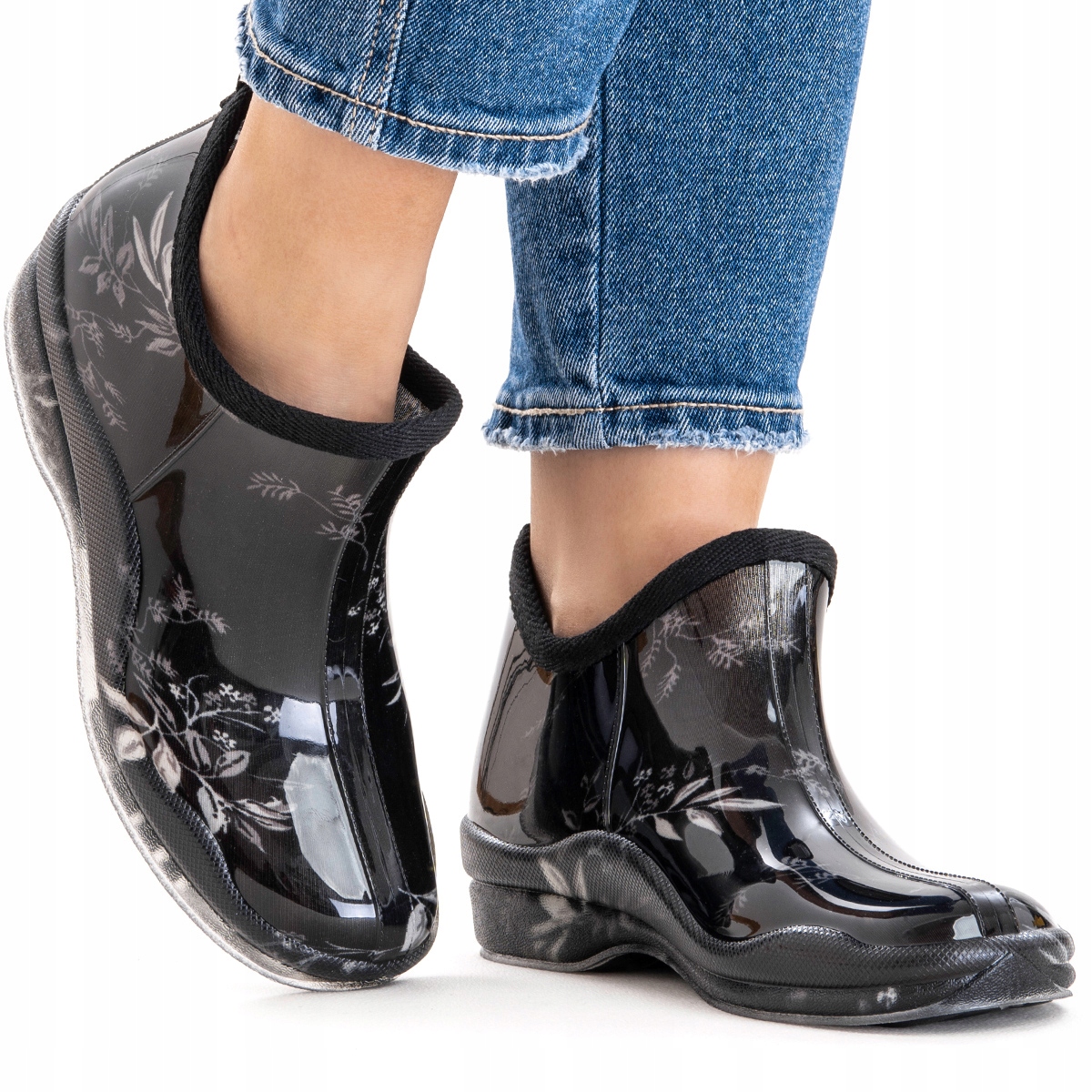 Kalosze gumowce krótkie WKŁADKA gumiaki modne Wojtyłko