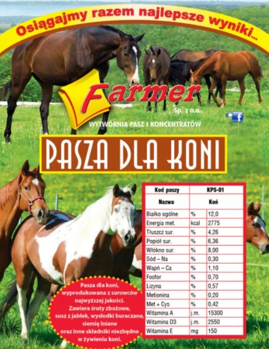 Farmer PASZA DLA KONI 25kg Marka Farmer