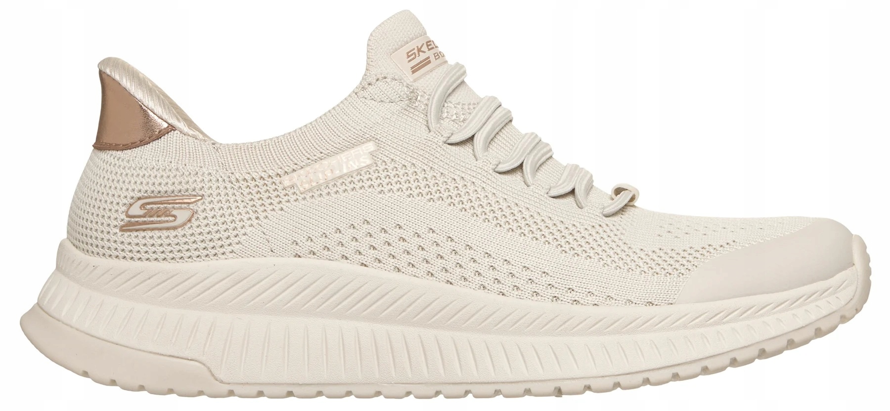 Dámské Sportovní Boty Ecru Síťovina Měkké Lehké Skechers 39,5