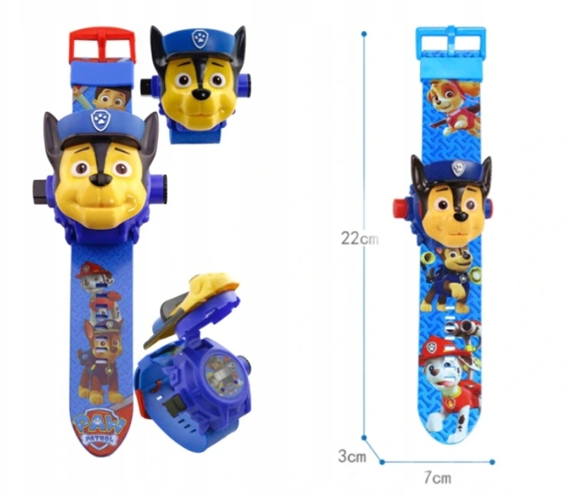 ZEGAREK CYFROWY Z PROJEKTOREM LED PSI PATROL CHASE Model Zegarek