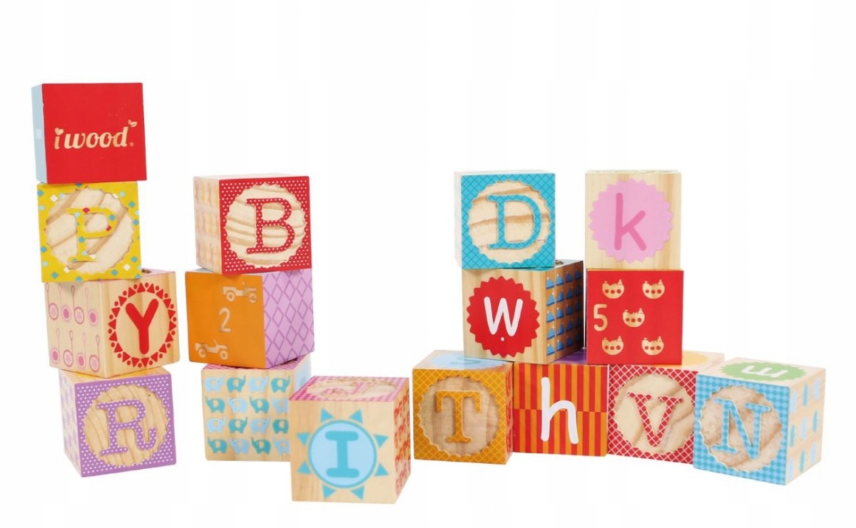 

Iwood Drewniane Klocki Z Literkami 4023