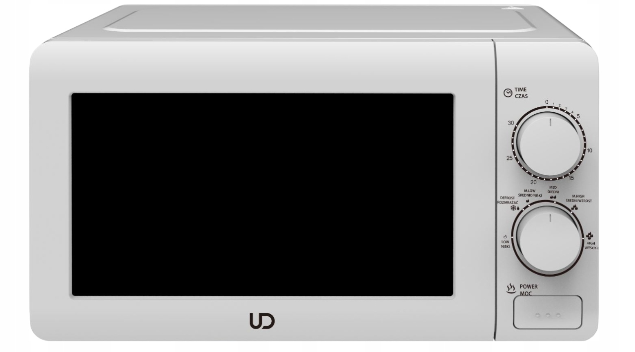 Kuchenka mikrofalowa Ud MM20L-WA Biała 20L 700W 6 programów Rozmrażanie