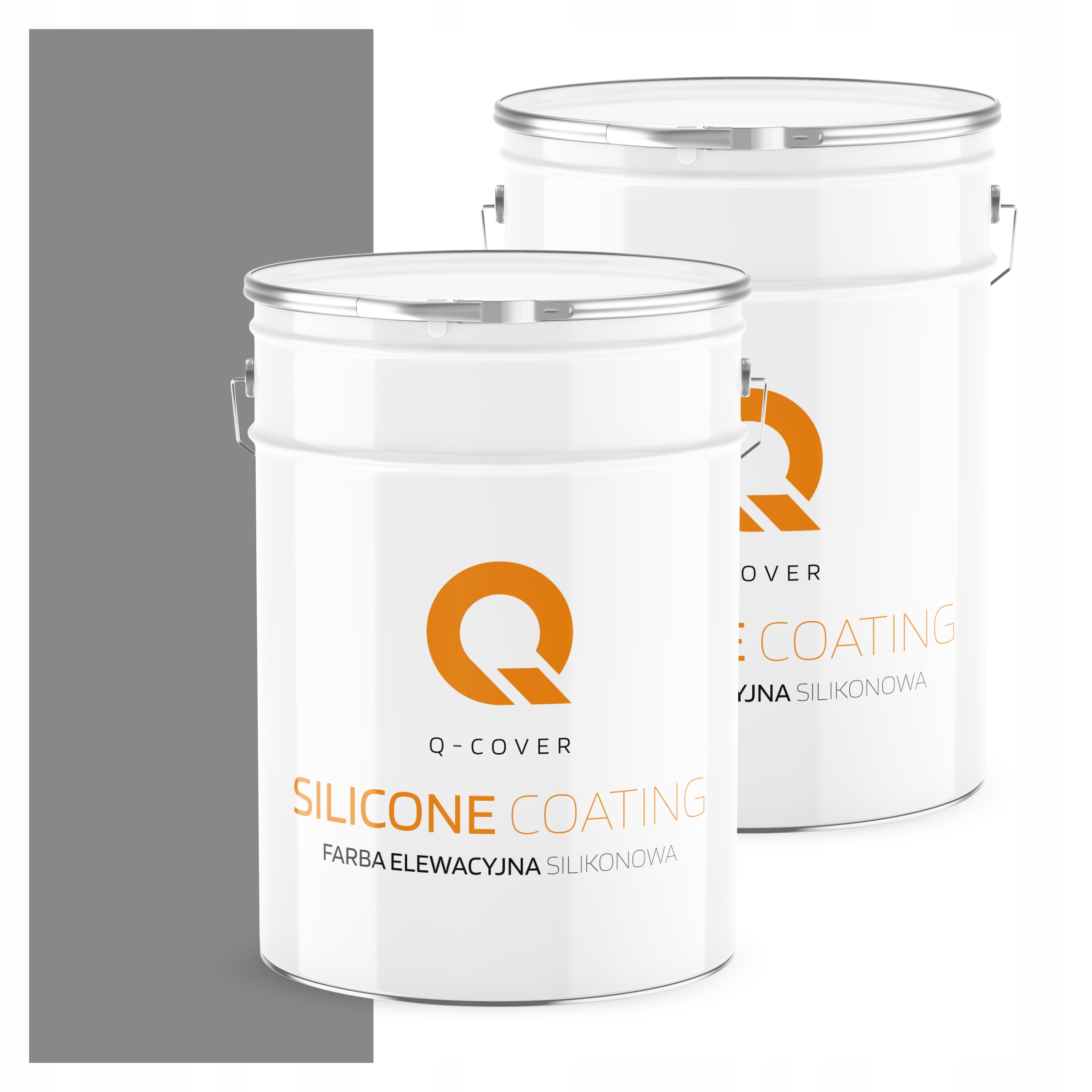 Fasádna silikónová farba 10L Fasáda Uv štruktúra Farba Šedá Oceľová