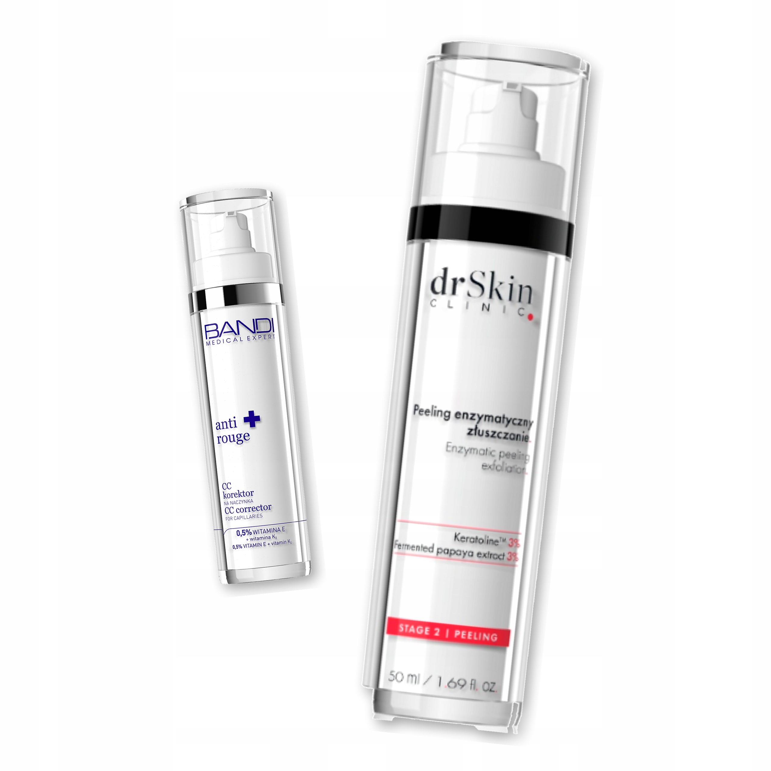 Kremy do cery naczynkowej Dr Skin Clinic Peeling enzymatyczny Bandi