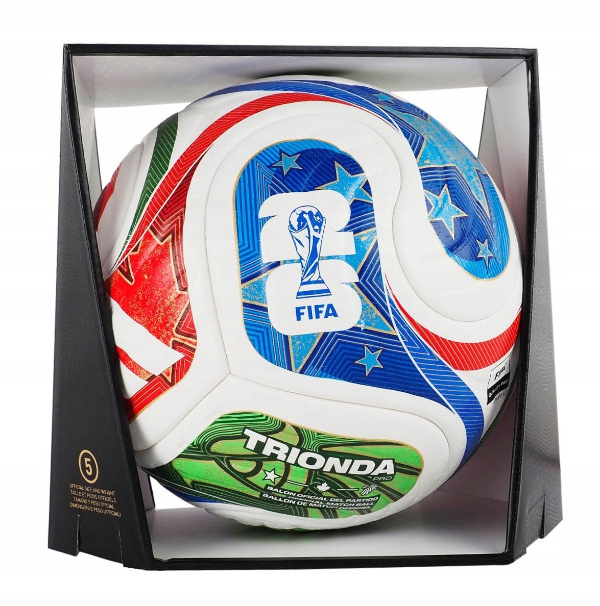 Piłka Adidas World Cup 2026 Trionda Pro JD8021 W Kartonie r. 5
