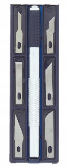 NOŻYK SKALPEL PRECYZYJNY MODELARSKI 6 OSTRZY EAN (GTIN) 8715342012117