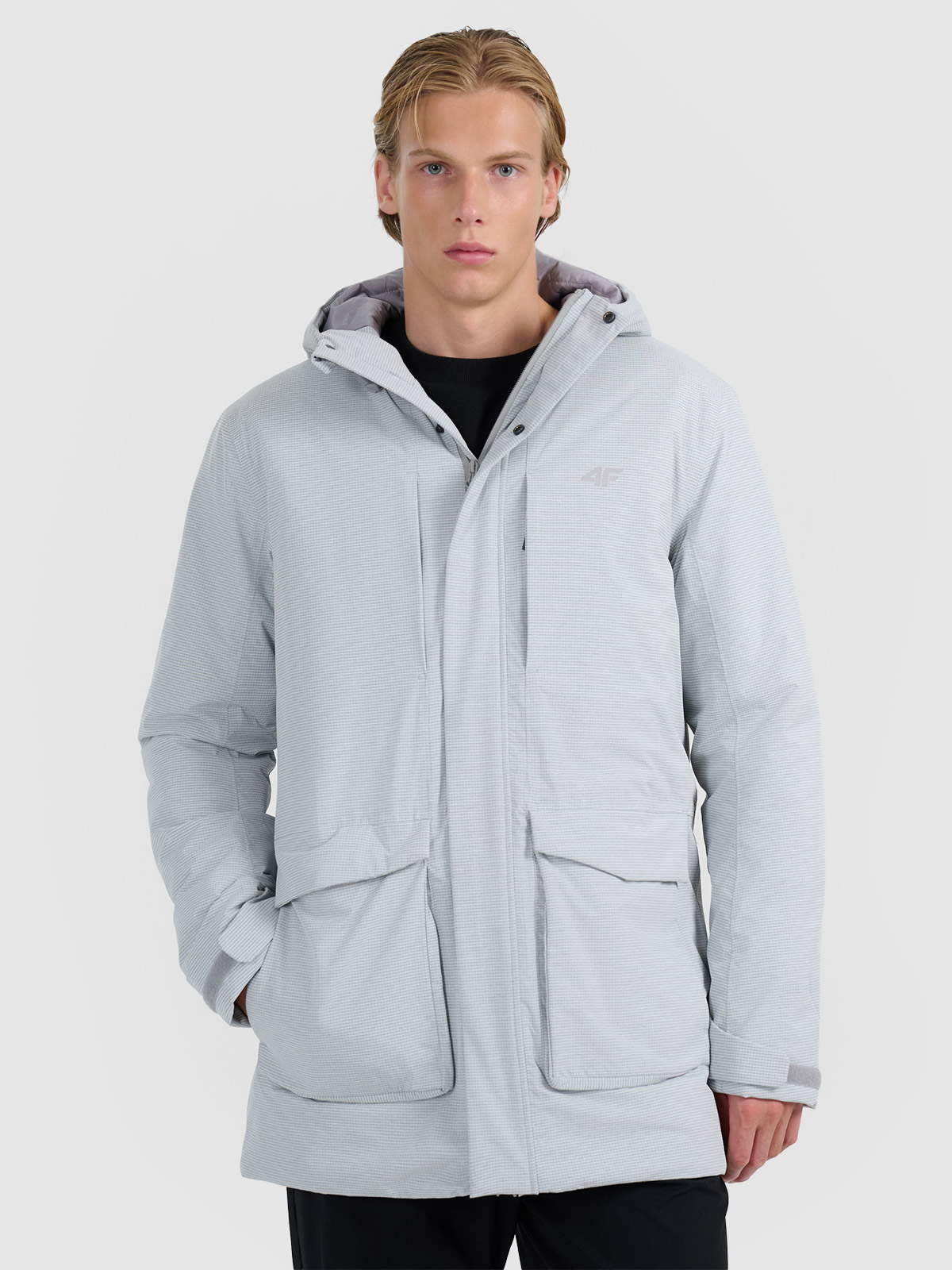 4F Pánská treková bunda Šedá XL