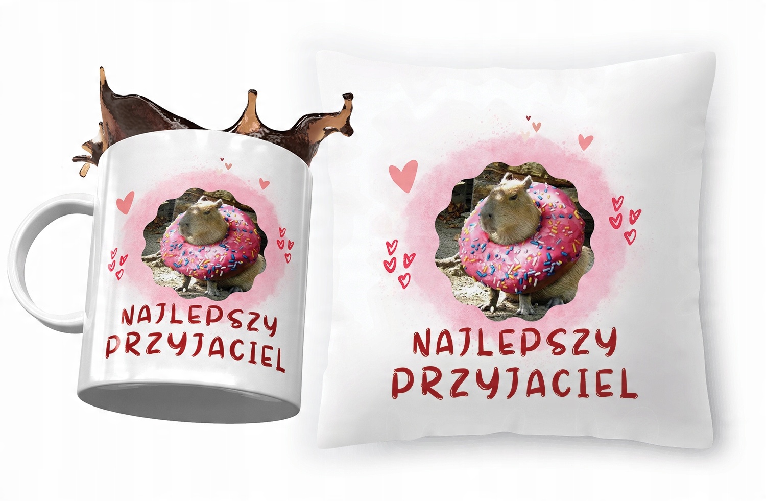 

Zestaw Kapibara Poduszka Kubek
