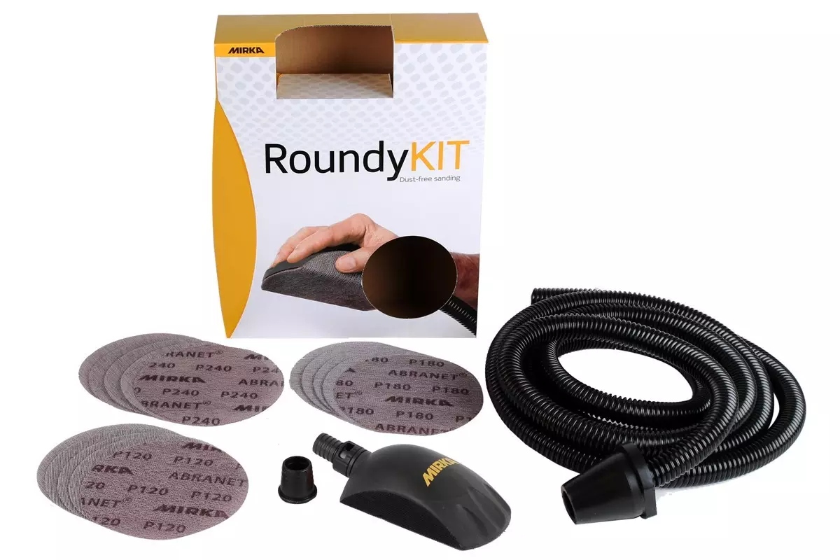 Mirka ruční hebel sada Roundy Kit s hadicí a brusnými mřížkami