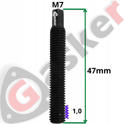Śruba Szpilka kolektora wydechowego M7x40 Producent części Gasker