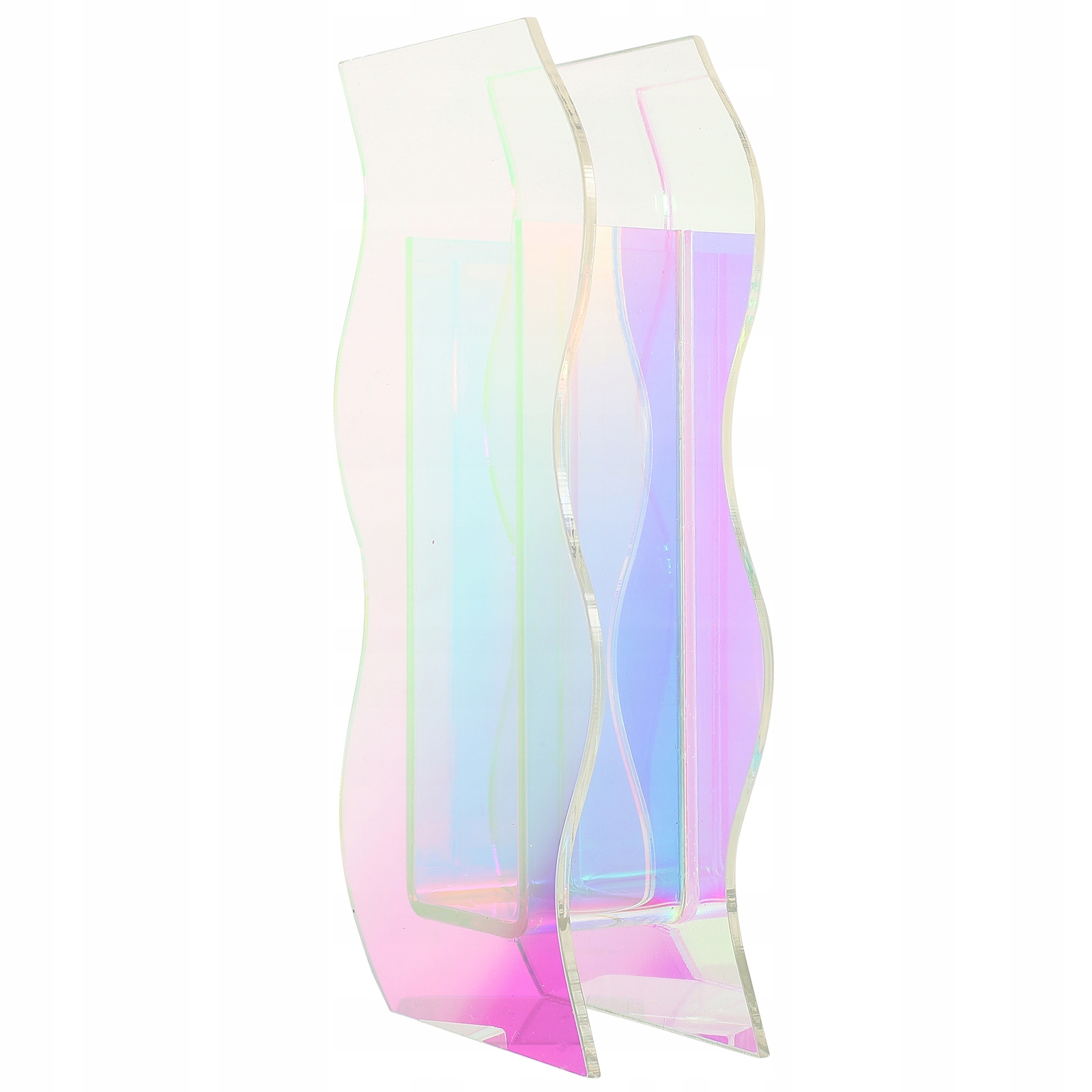 WAZON DEKORACYJNY ROŚLINNY PRZEZROCZYSTY KOLOR KSIĄŻKA KWIAT