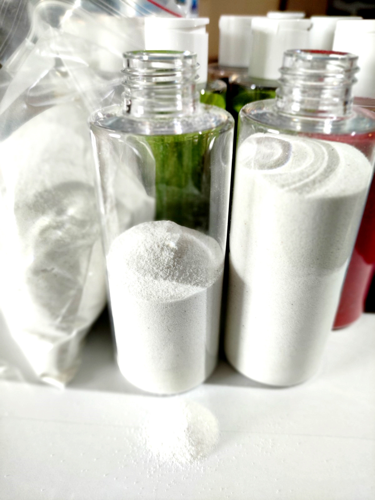 PIASEK BIAŁY NAJBIELSZY PUDER PROSZEK MARMUROWY 1 KG GRECKI THASSOS 0,8 L Frakcja 0.1-0.2 mm