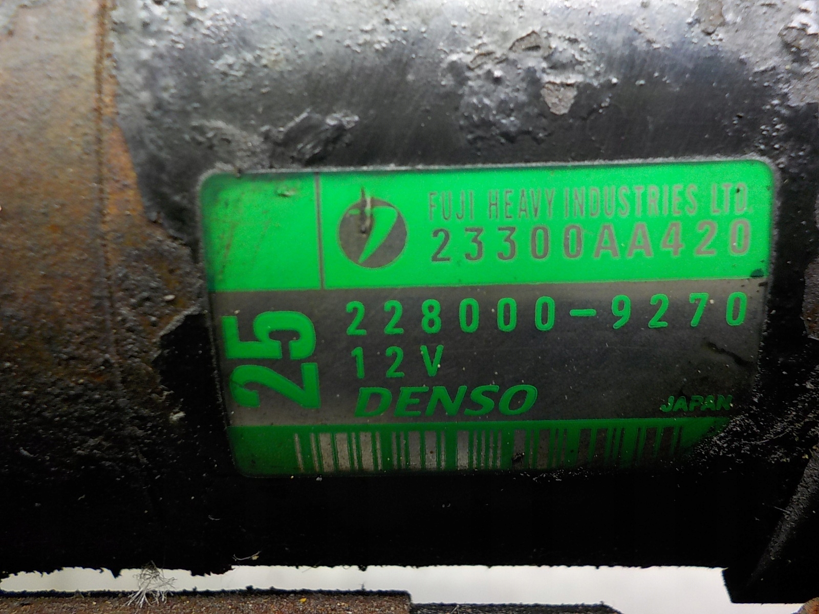 SUBARU IMPREZA starter 228000-9270