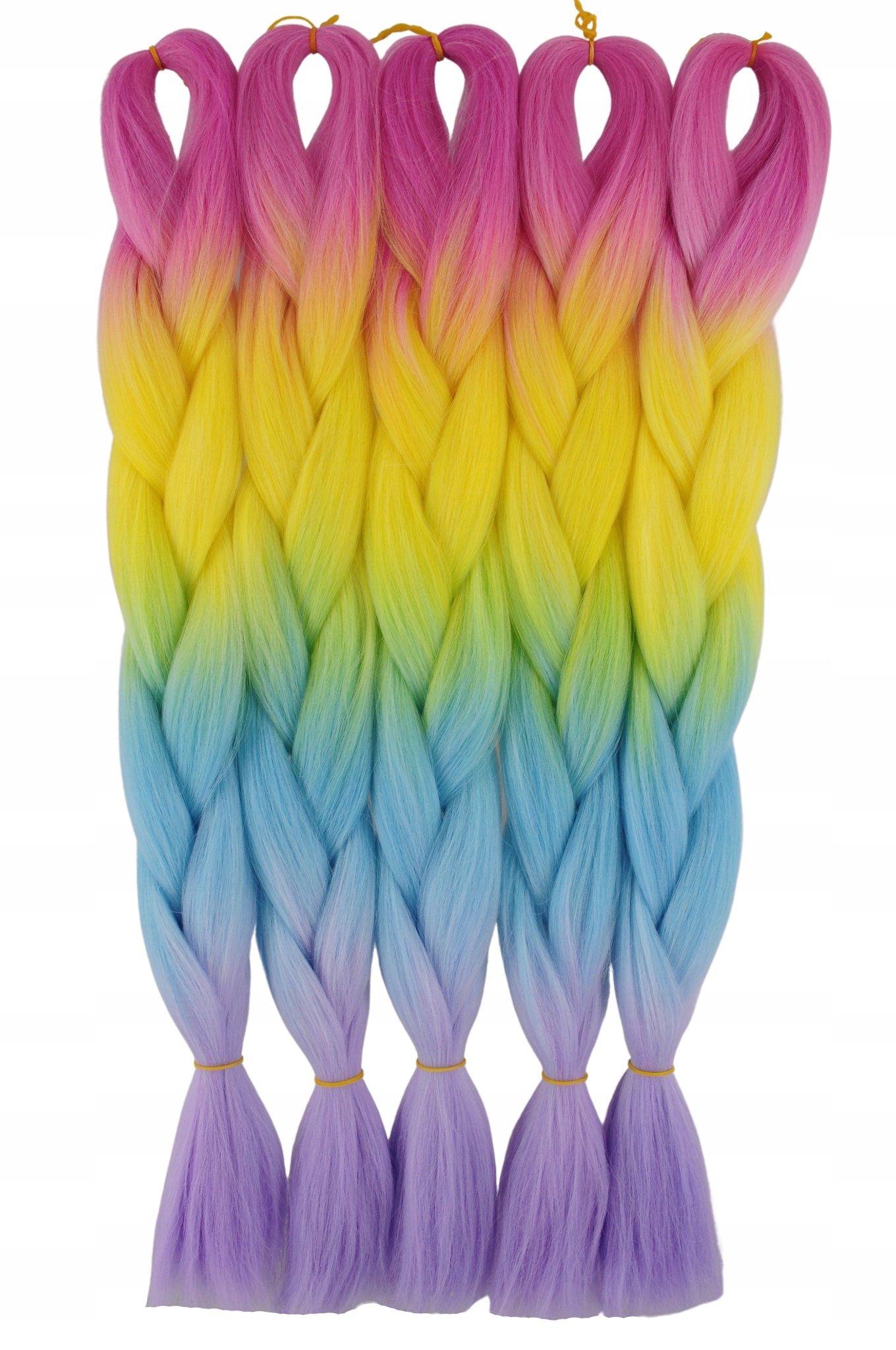 WŁOSY SYNTETYCZNE KOLOROWE WARKOCZYKI OMBRE 4K.027 Marka Smart Colours