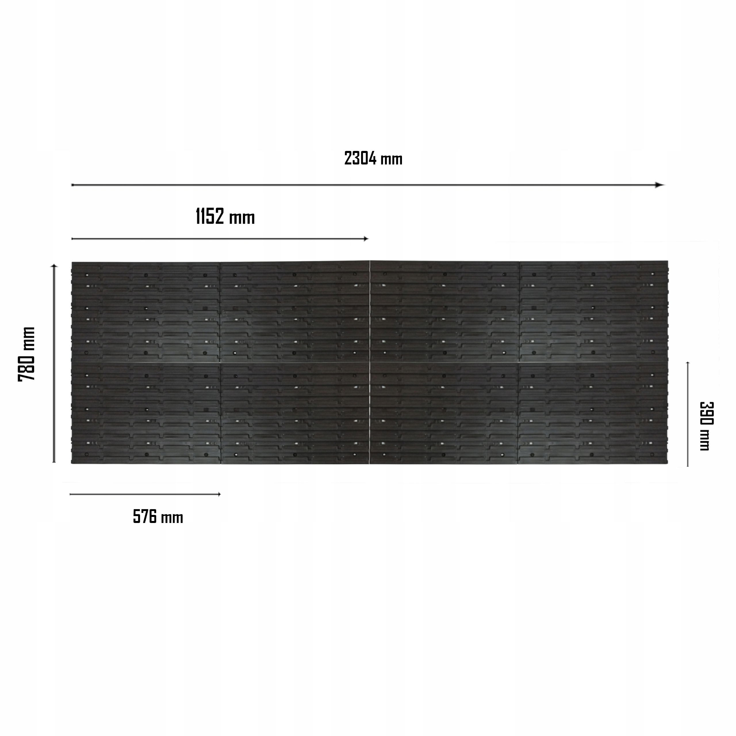 Tablica ścianka magazynowa 230x78 CM 69 KUWET Rodzaj tablica z elementami