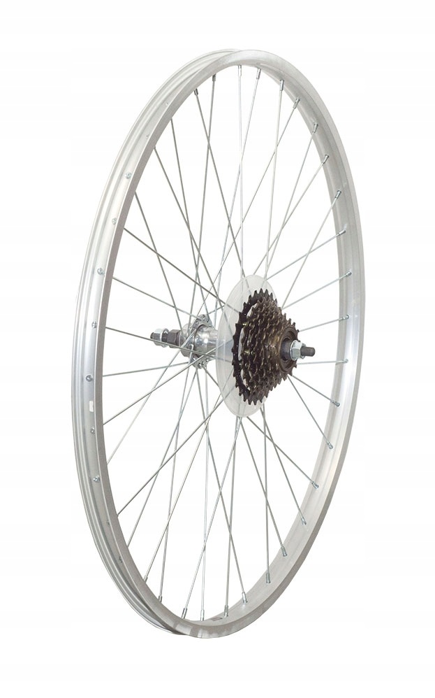 Koło Rowerowe 28 Cali Tył Tylne Wolnobieg 7 Rzędowy Aluminiowe V-brake