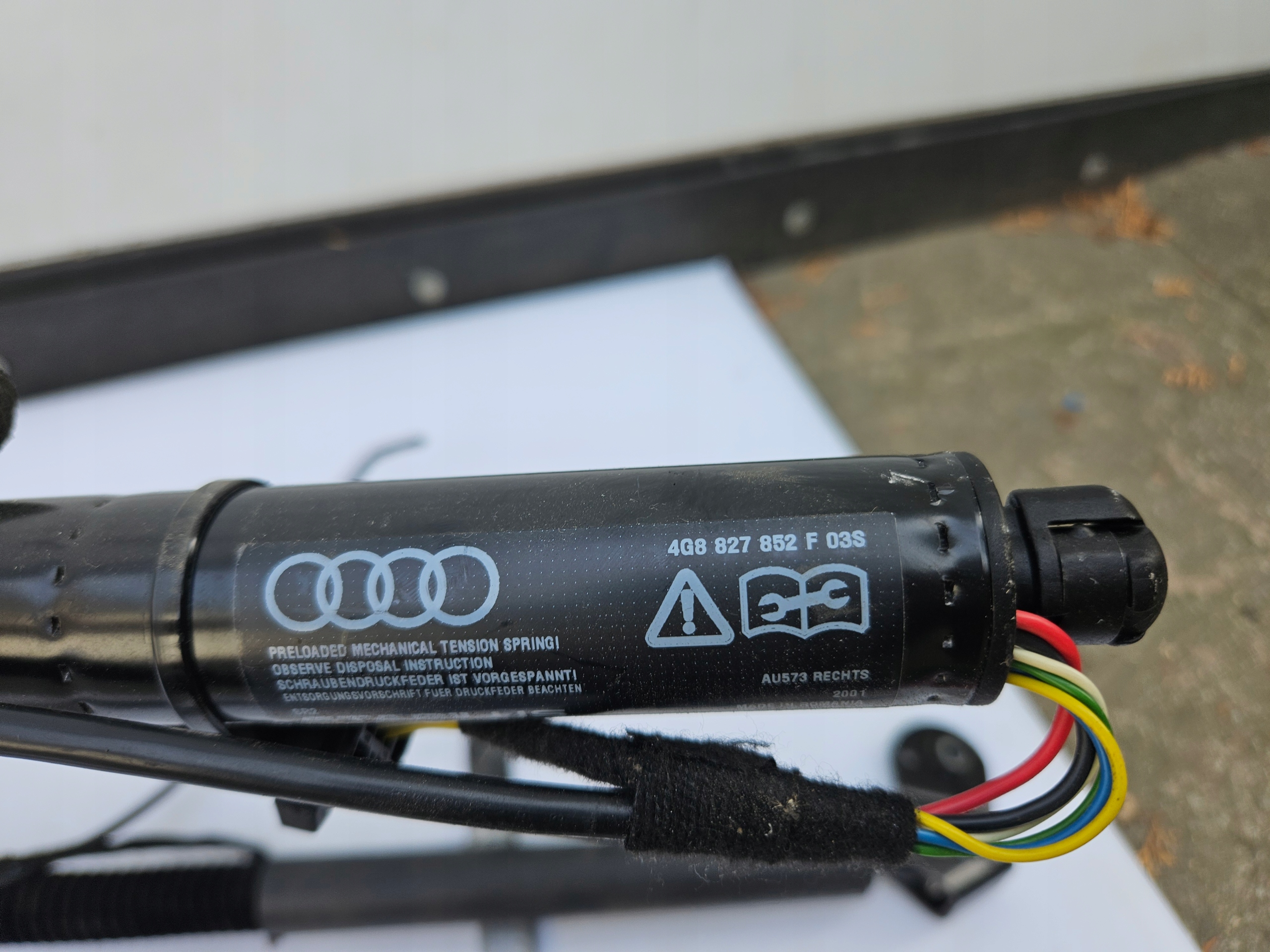 running board damper engine electrical bonnet left right AUDI A7 C7 4G